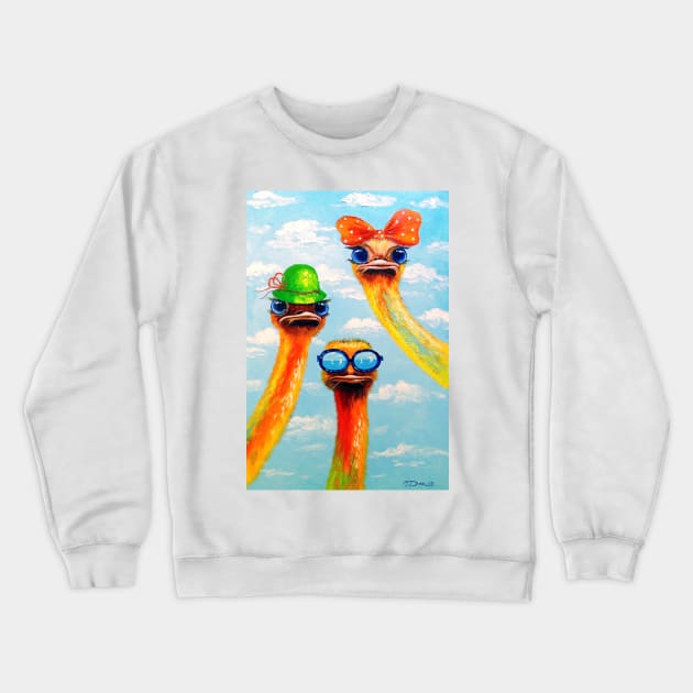 Friends ostriches Crewneck Sweatshirt by OLHADARCHUKART